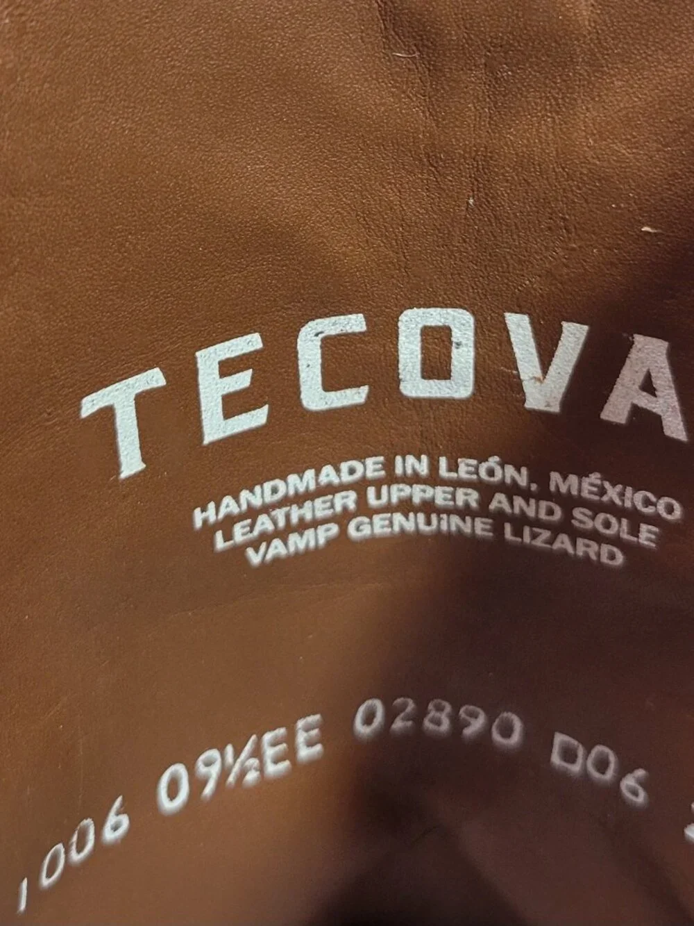 Tecovas The Nolan Men's Size US 9.5 EE Whiskey Lizard Cowboy Boots. - Picture 10 of 12